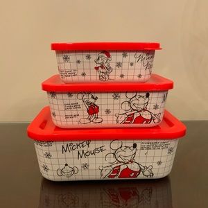 NEW Disney Christmas Sketchbook containers w/lids